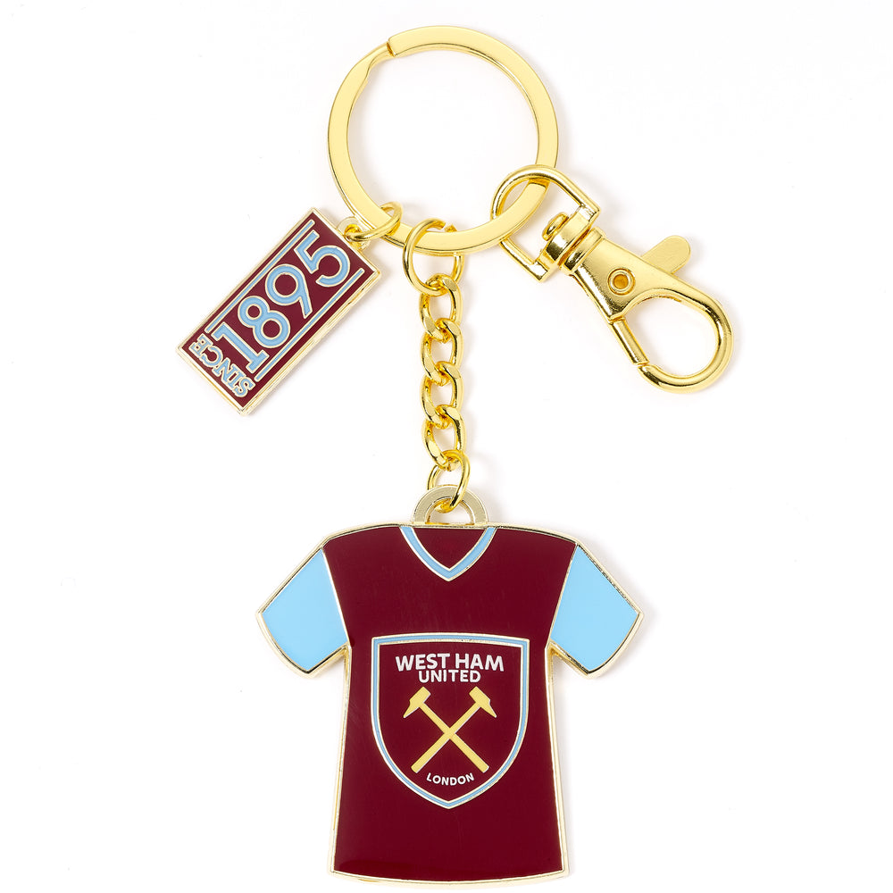 West Ham Football Club Shirt & Crest Keyring WHUKR007