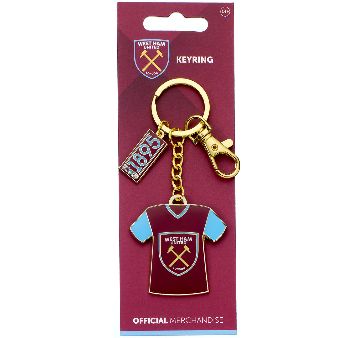 West Ham Football Club Shirt & Crest Keyring WHUKR007