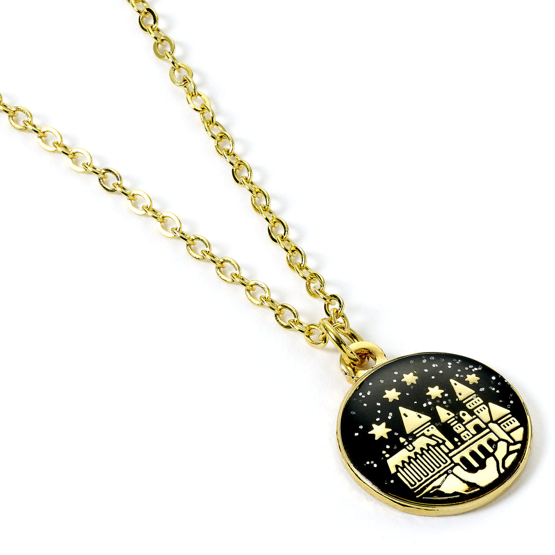 Harry Potter Gold Tone Hogwarts Castle Necklace WNG00179