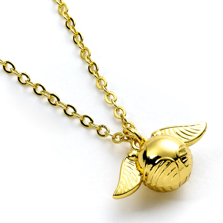 Harry Potter Golden Snitch Gold Tone Necklace WNX3D004