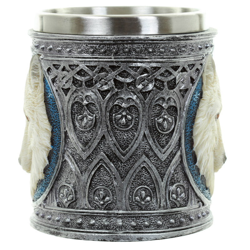 Decorative White Wolf Tankard WOLF29
