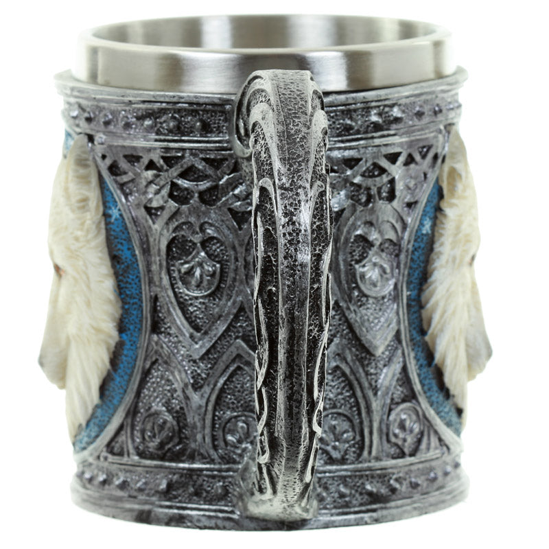 Decorative White Wolf Tankard WOLF29