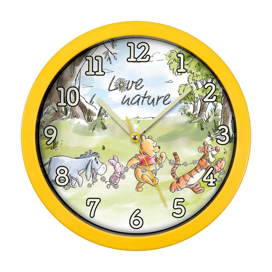Disney Winnie The Pooh Wall Clock Yellow WP3014