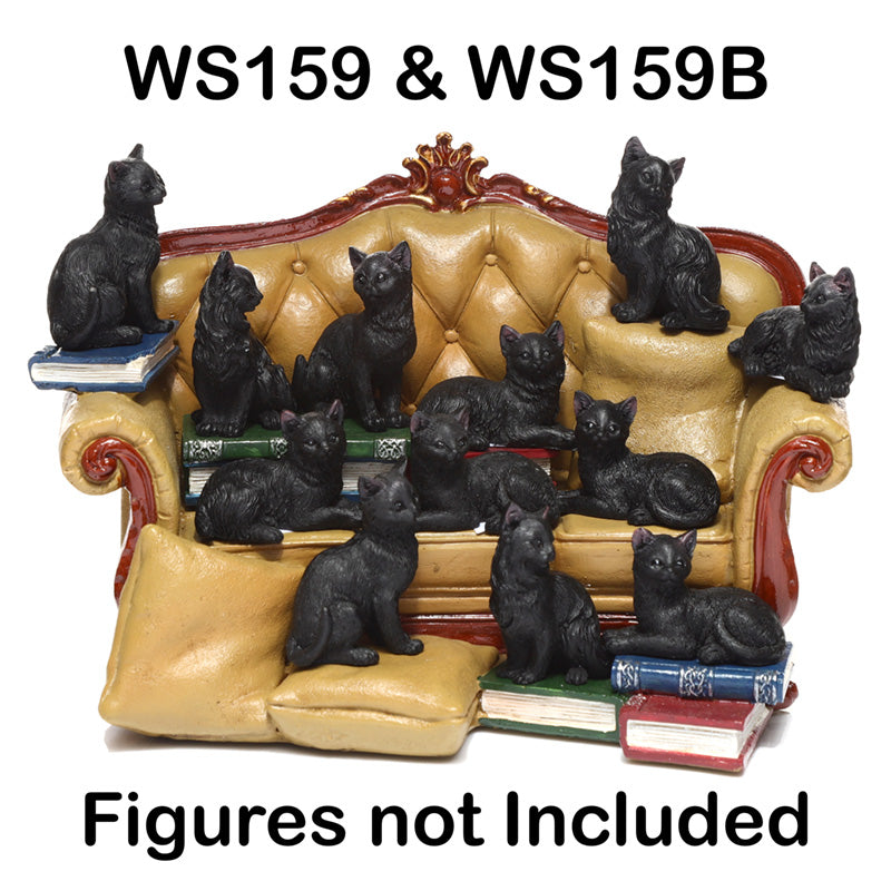 Black Cat Sofa World Figures Display Stand WS159B