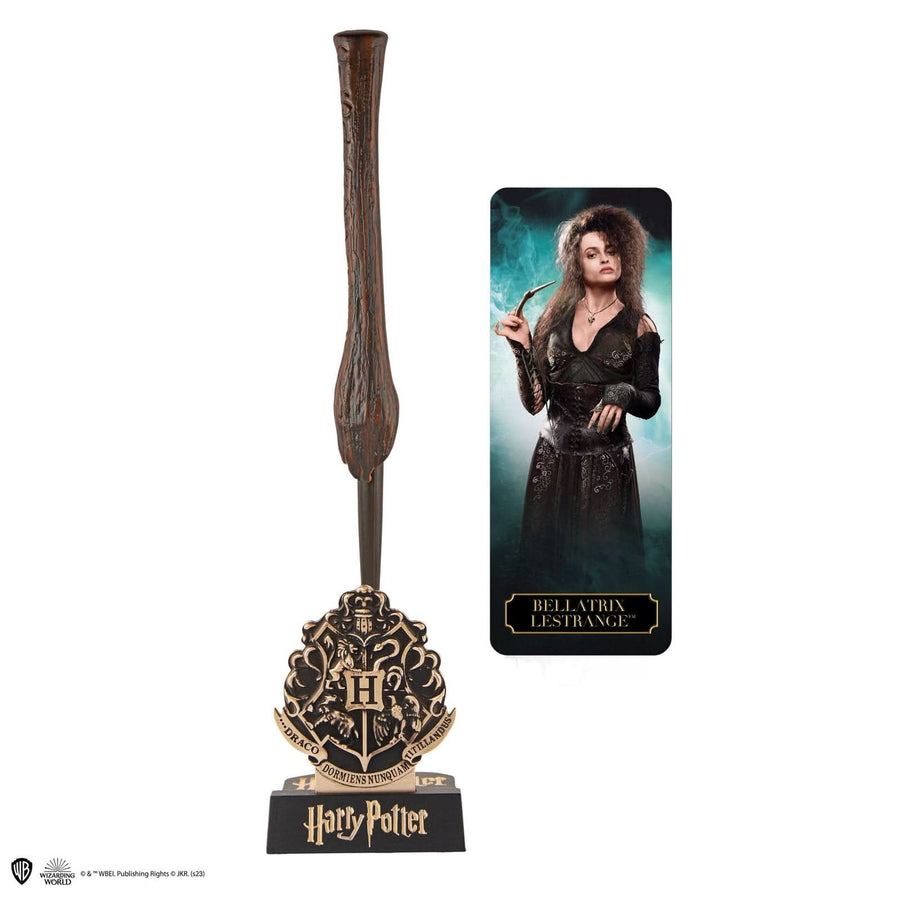 Harry Potter Bellatrix Lestrange Wand Pen With Stand& Lenticular Bookmark CR5406U