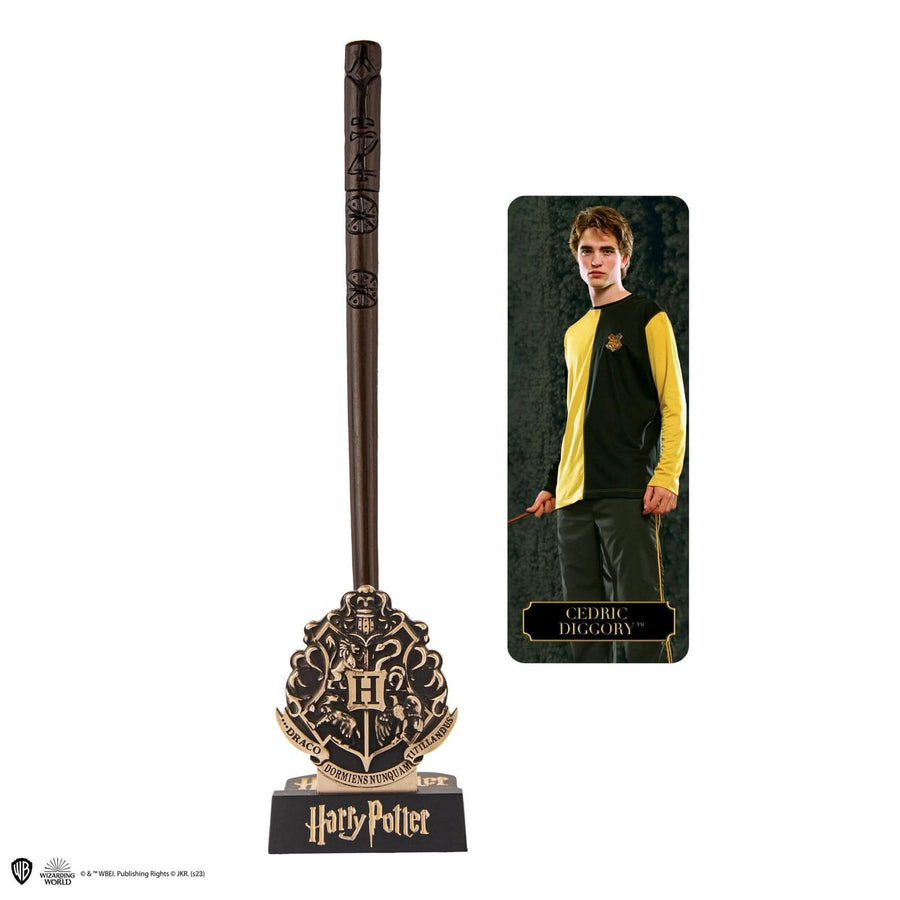 Harry Potter Cedric Diggory Wand Pen With Stand & Lenticular Bookmark CR5407U