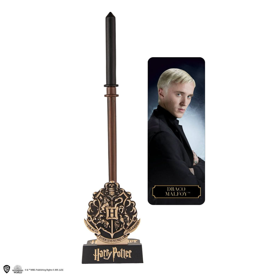 Harry Potter Draco Malfoy Wand Pen With Stand& Lenticular Bookmark CR5408U