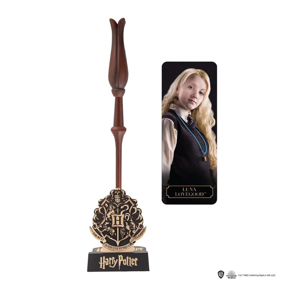 Harry Potter Luna Lovegood Wand Pen With Stand & Lenticular Bookmark CR5402U