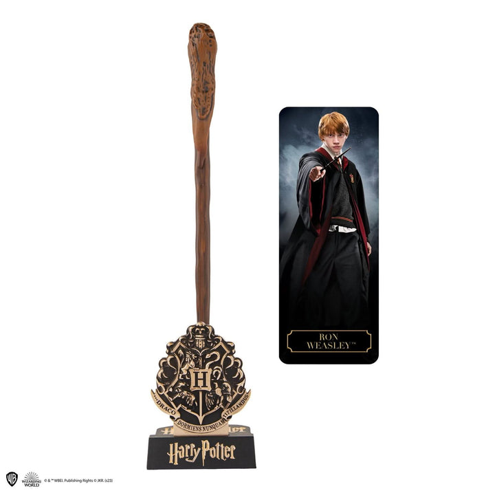 Harry Potter Ron Weasley Wand Pen With Stand & Lenticular Bookmark CR5410U