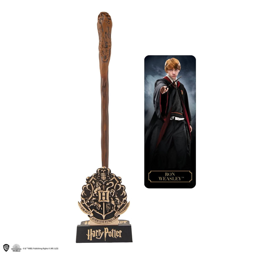 Harry Potter Ron Weasley Wand Pen With Stand & Lenticular Bookmark CR5410U