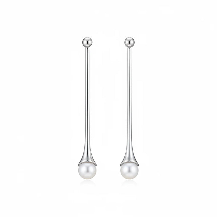 Waterdrop Design Detachable Dangle Pearl Earrings