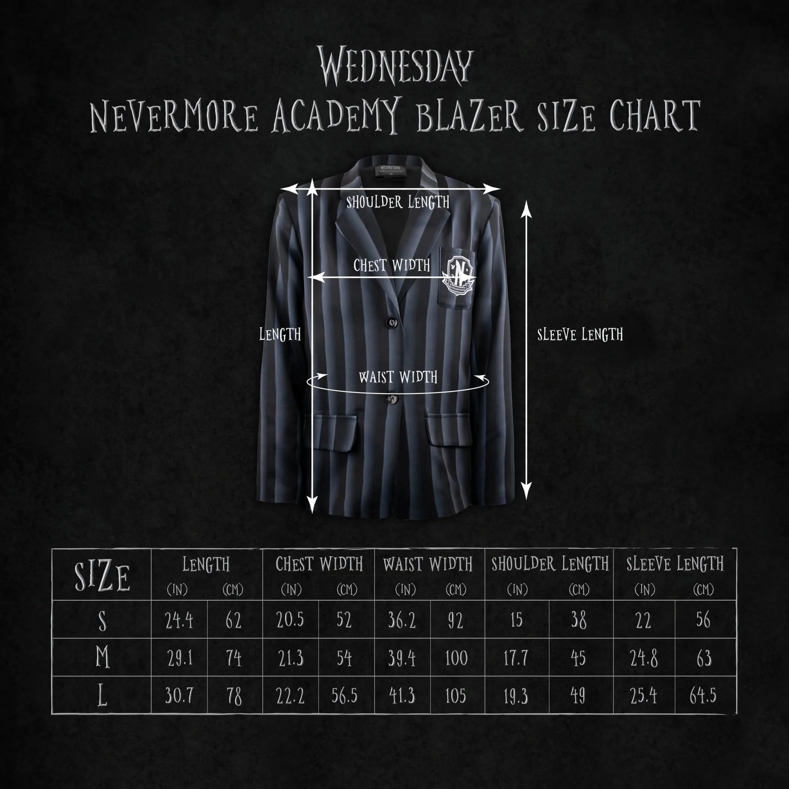 Nevermore Academy Black Blazer CR1570M