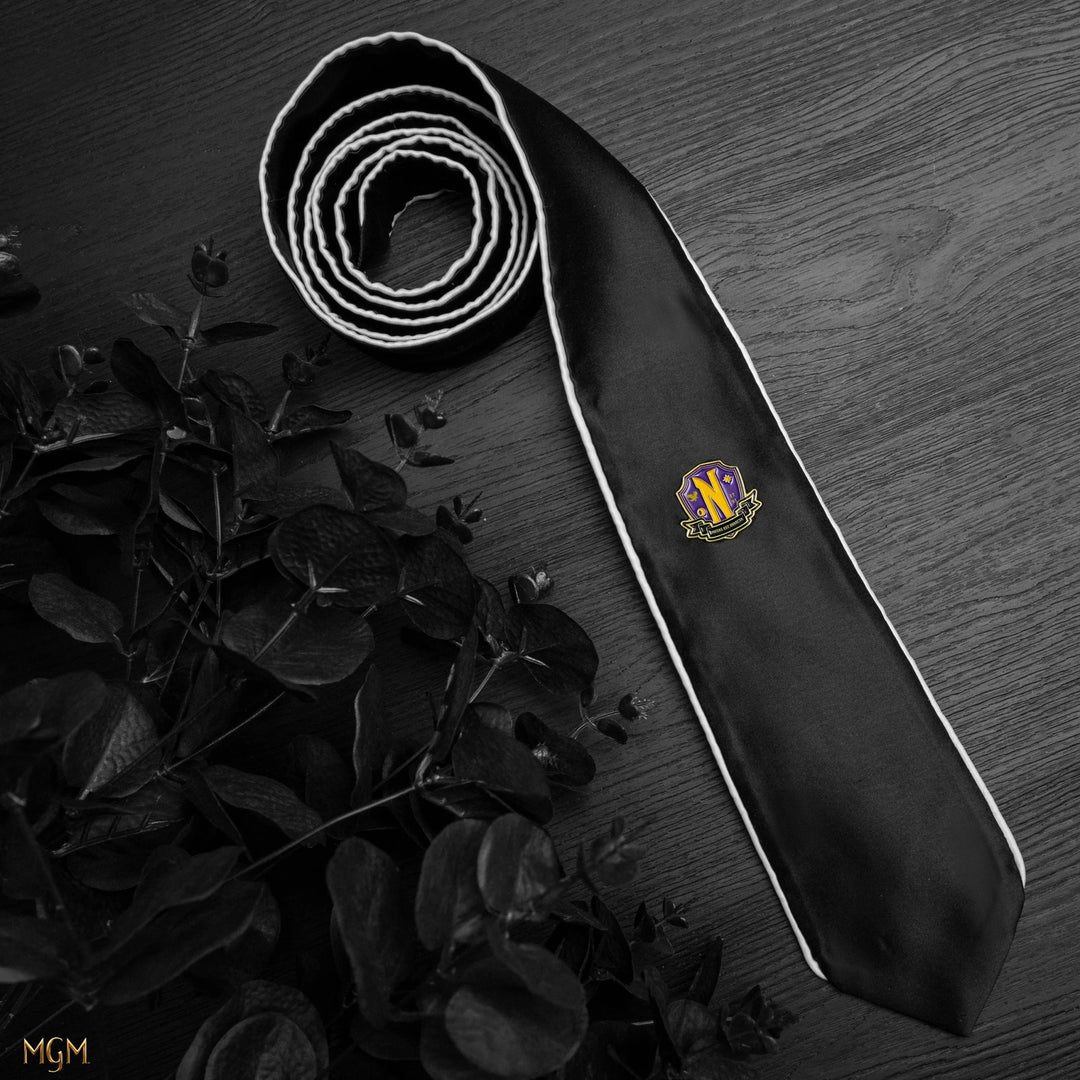 Wednesday Necktie Nevermore Deluxe Necktie + Pin CR1170