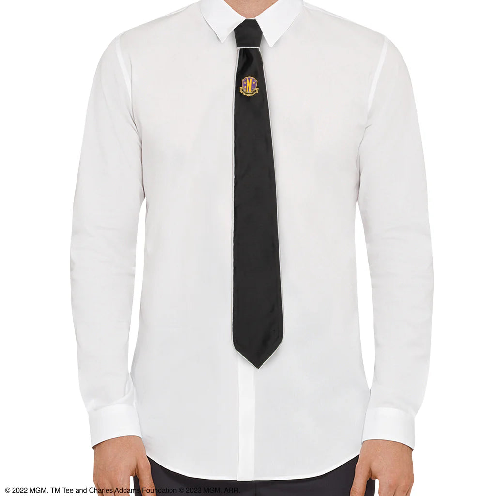 Wednesday Necktie Nevermore Deluxe Necktie + Pin CR1170