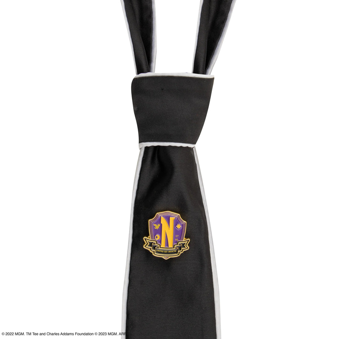 Wednesday Necktie Nevermore Deluxe Necktie + Pin CR1170