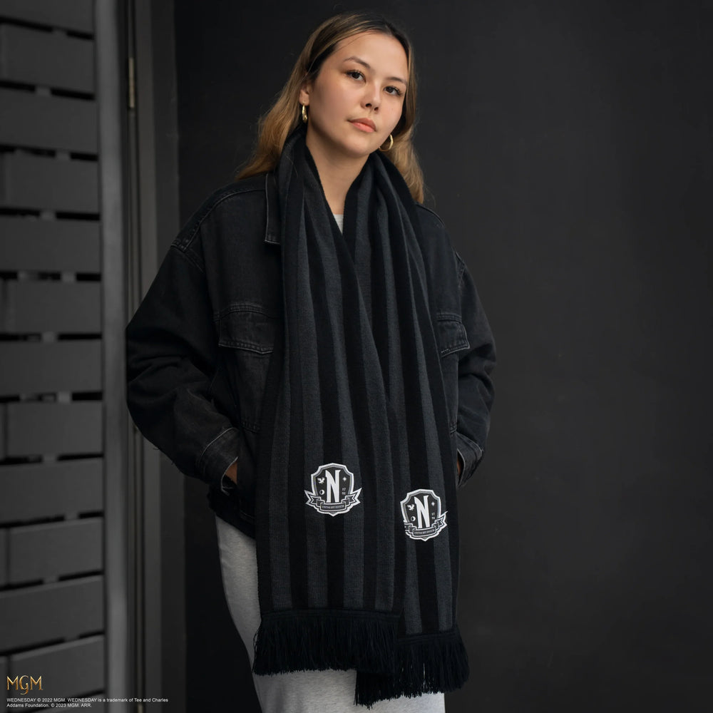 Wednesday Scarf Nevermore Academy Black CR1072
