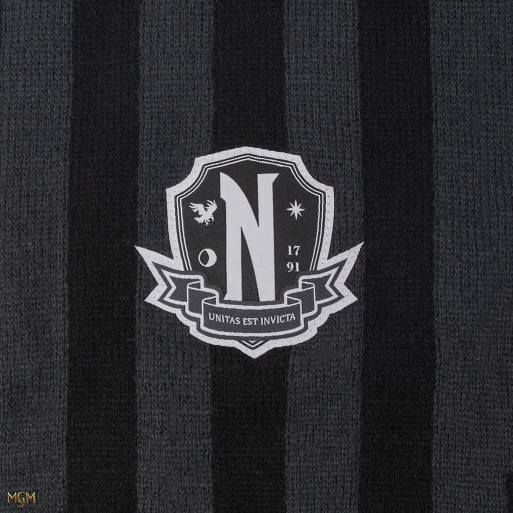 Wednesday Nevermore Academy Black Scarf CR1072