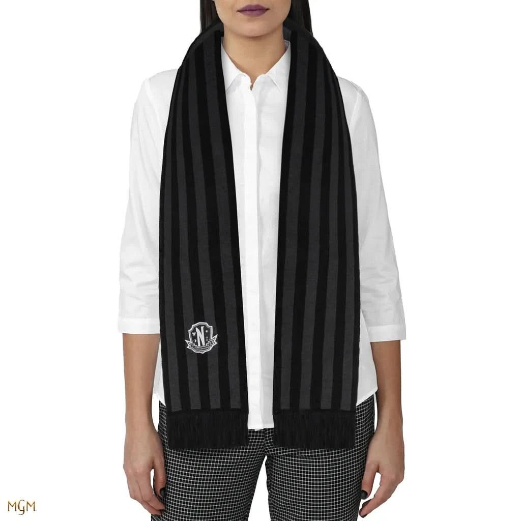 Wednesday Nevermore Academy Black Scarf CR1072