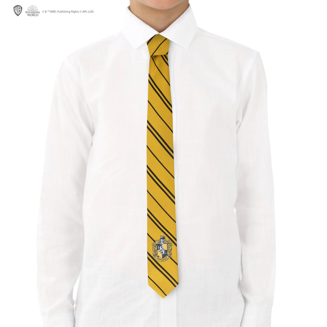 Harry Potter Necktie Kids Hufflepuff woven logo CR1144