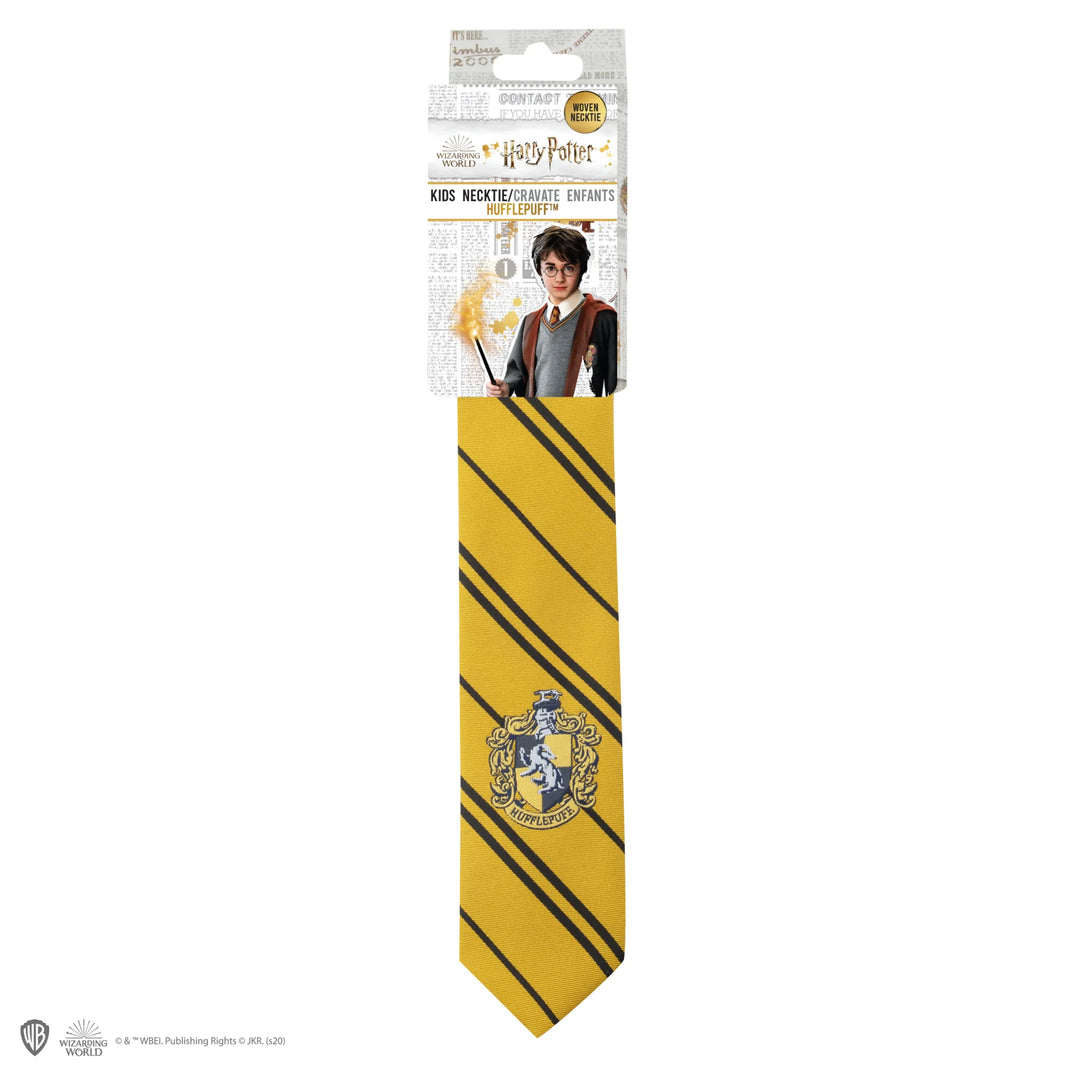Harry Potter Necktie Kids Hufflepuff woven logo CR1144