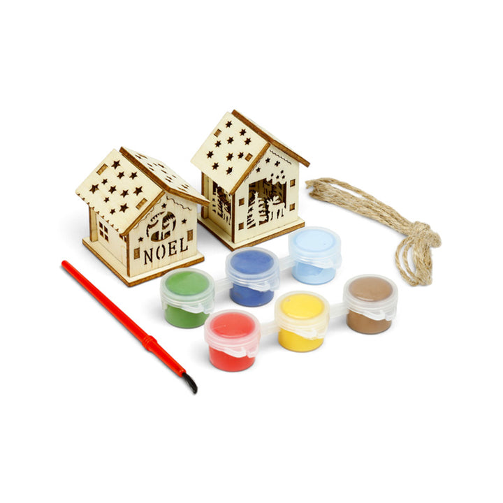 Festive Friends Paint Your Own DIY Christmas Houses Tree Decoration XDIY15