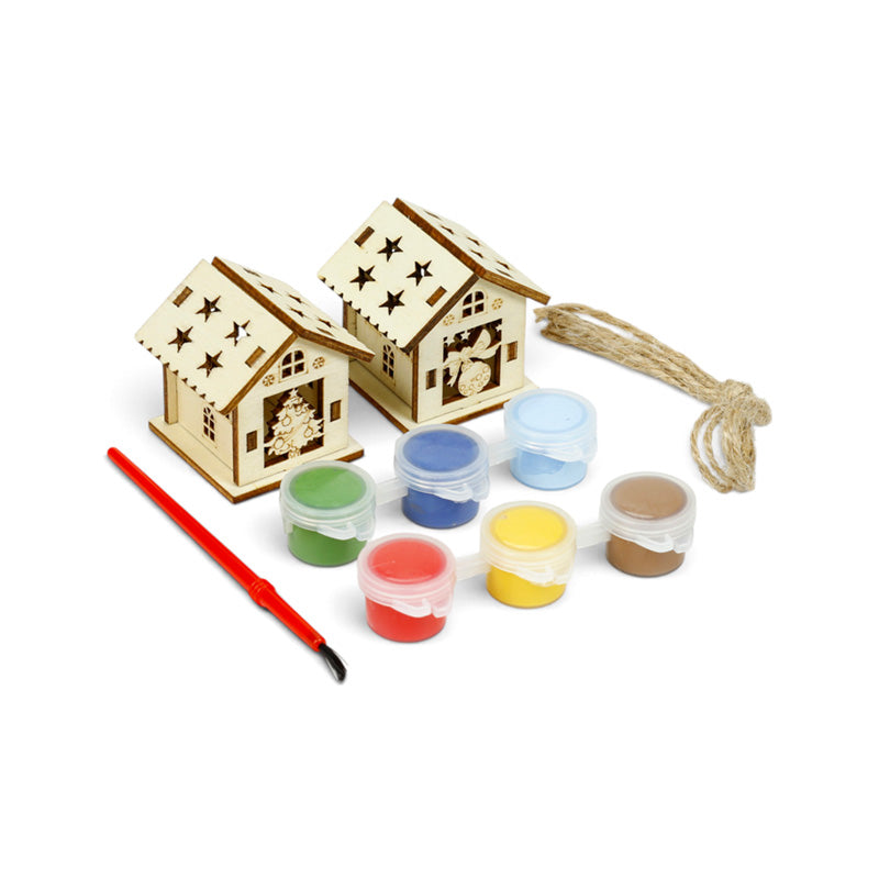 Festive Friends Paint Your Own DIY Christmas Houses Tree Decoration XDIY15