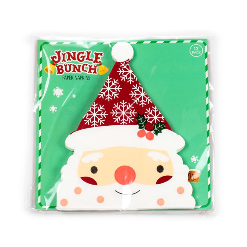 Christmas Santa Pack of 12 3ply Paper Party Napkins XNAPK05
