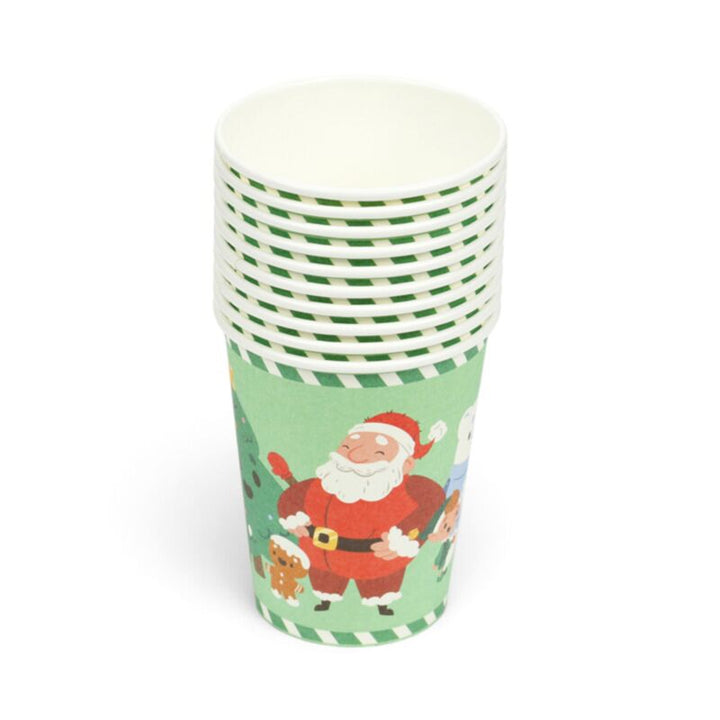 Jingle Bunch Christmas Set of 10 Paper Cups (9oz) XPTAB02
