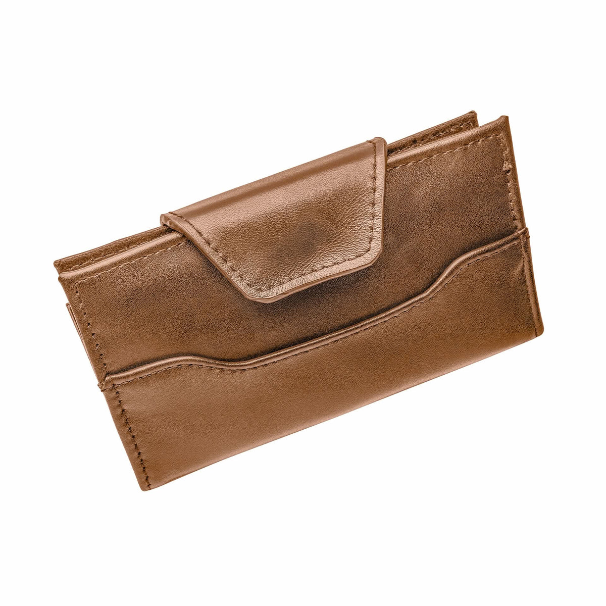 Brown Leather Stainless Steel Men's Traveling Manicure Set Y442