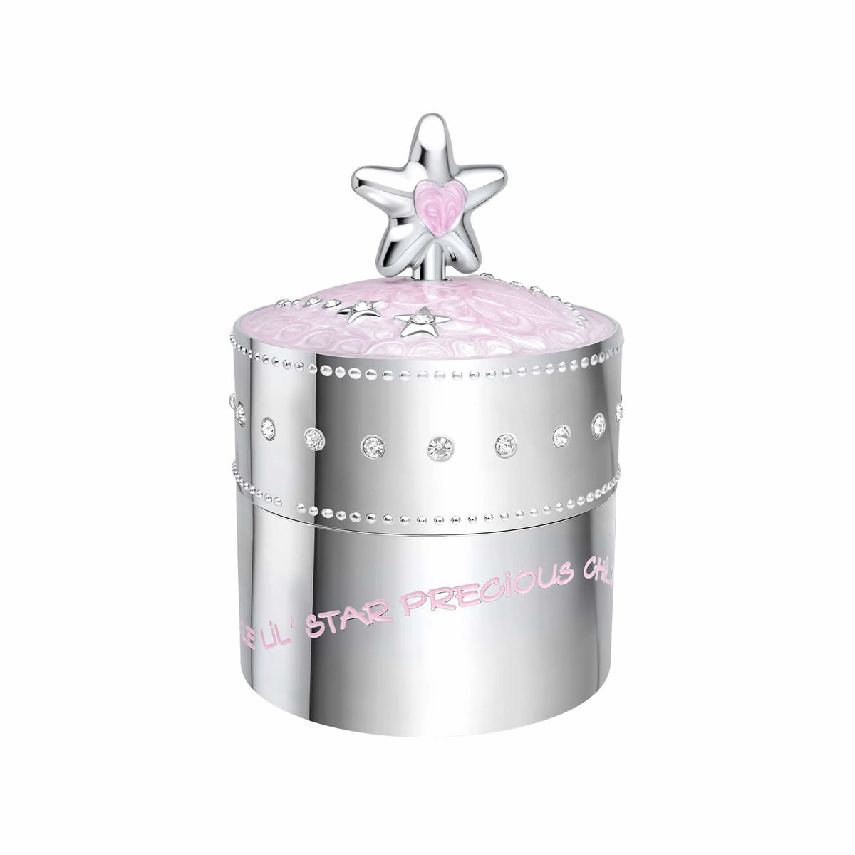 D for Diamond Pink Star Trinket Box Y444