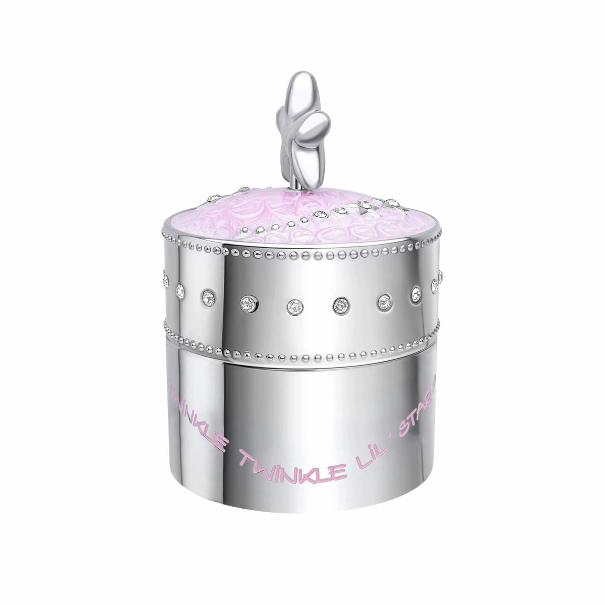 D for Diamond Pink Star Trinket Box Y444