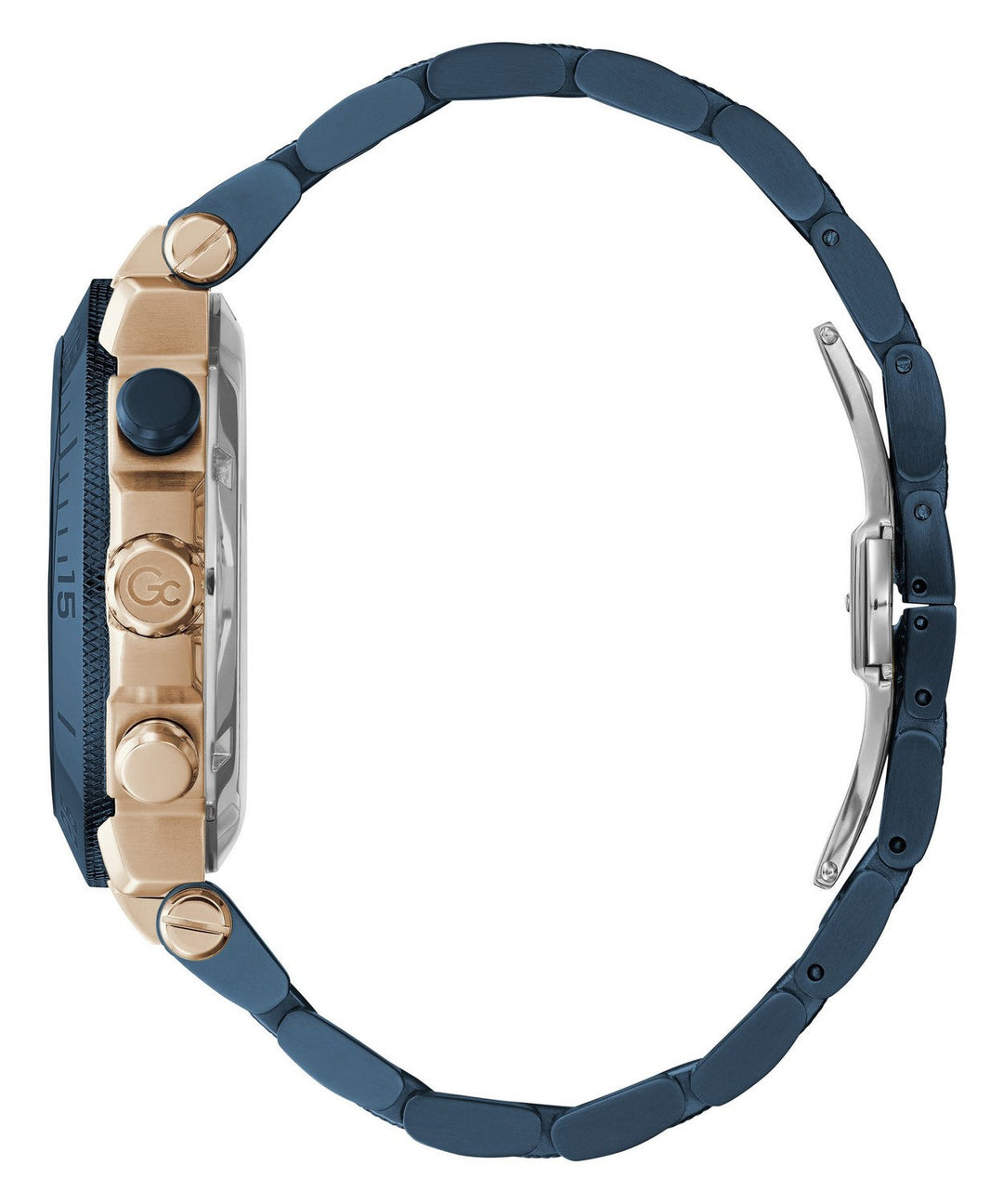 GC Sportchic Mens Blue & Rose Gold Tone Watch Y70001G7MF