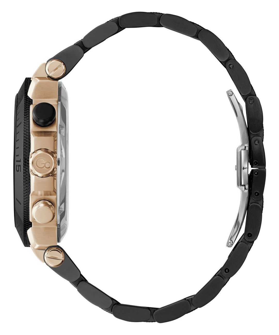 GC Sportchic Mens Black & Rose Gold Tone Watch Y70002G2MF