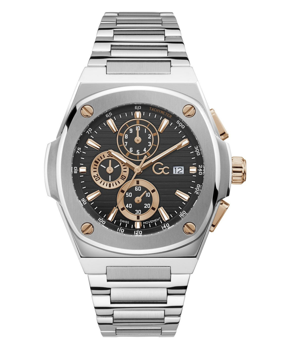 GC Sportchic Mens Silver Tone Watch Y99001G2MF