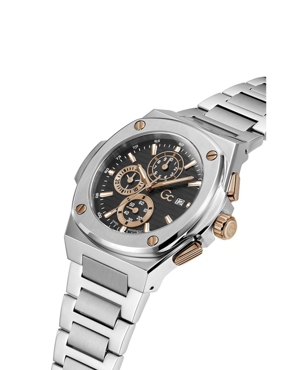 GC Sportchic Mens Silver Tone Watch Y99001G2MF