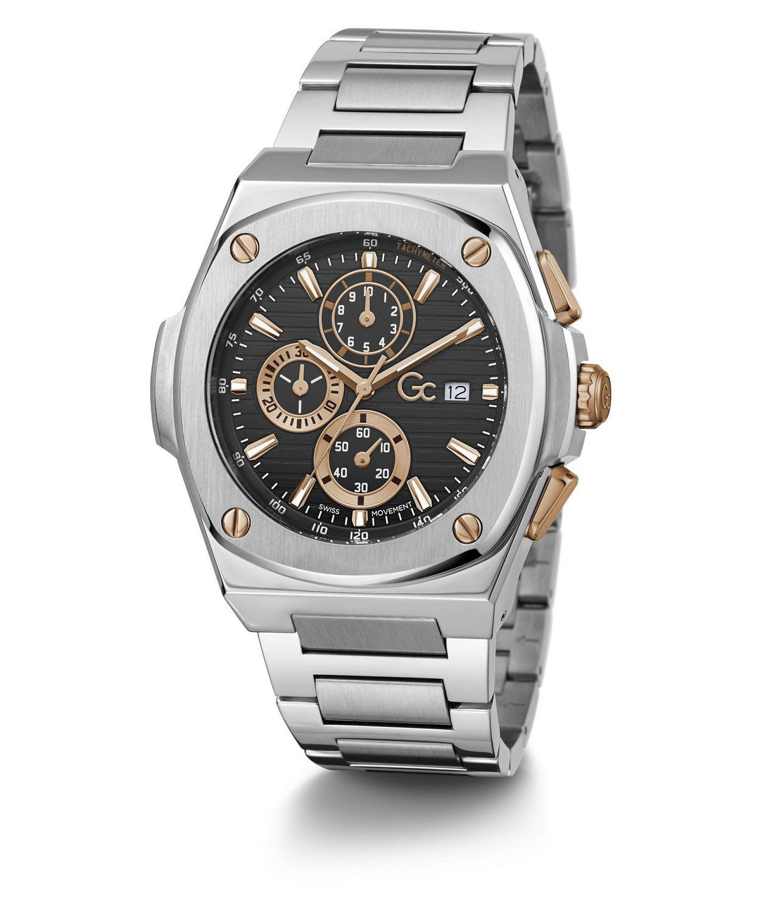 GC Sportchic Mens Silver Tone Watch Y99001G2MF