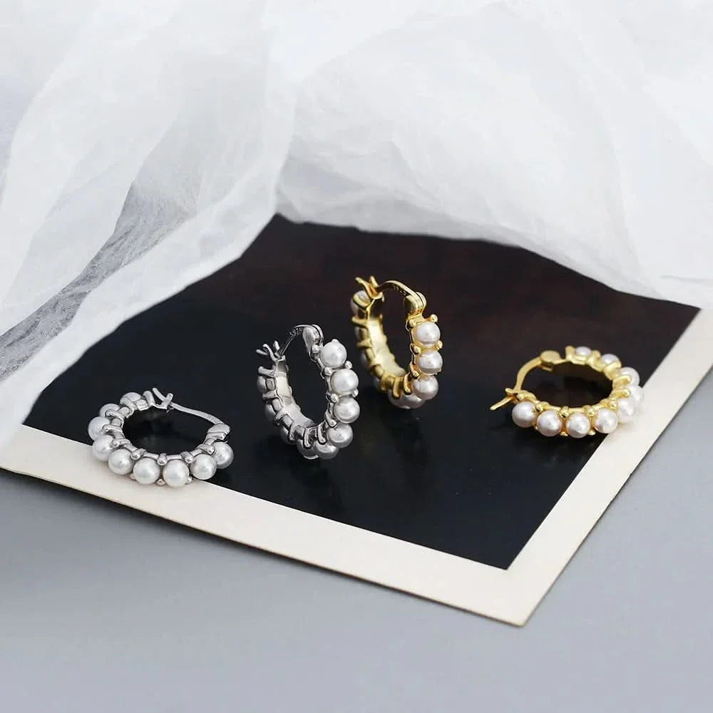 Freshwater Pearl Hoop Earring