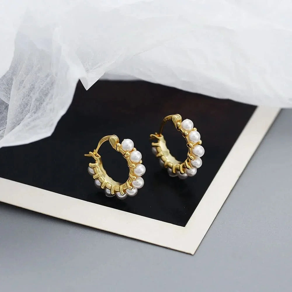 Freshwater Pearl Hoop Earring