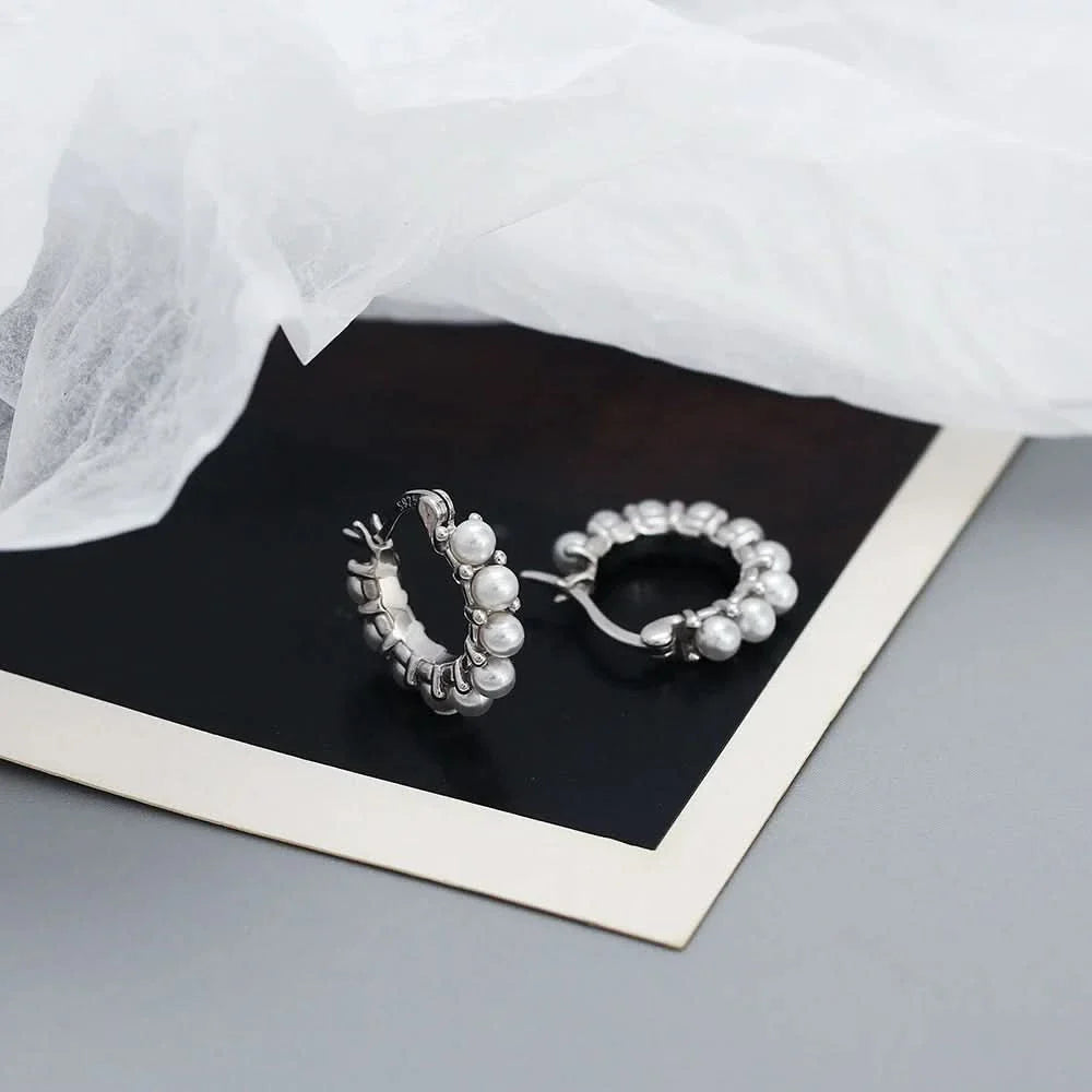 Freshwater Pearl Hoop Earring