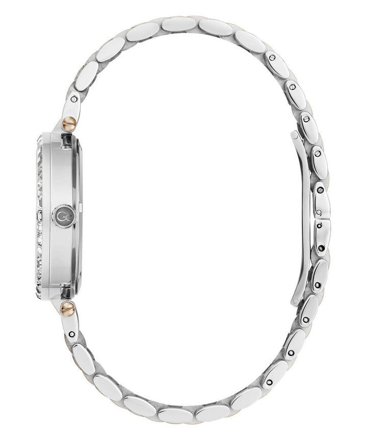 GC Dress Womens Silver & Rose Gold Tone Watch Z01010L9MF