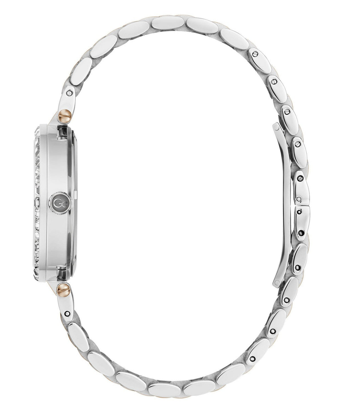 GC Dress Womens Silver & Rose Gold Tone Watch Z01010L9MF