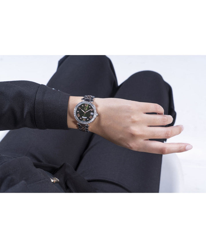 GC Dress Womens Silver & Rose Gold Tone Watch Z01010L9MF