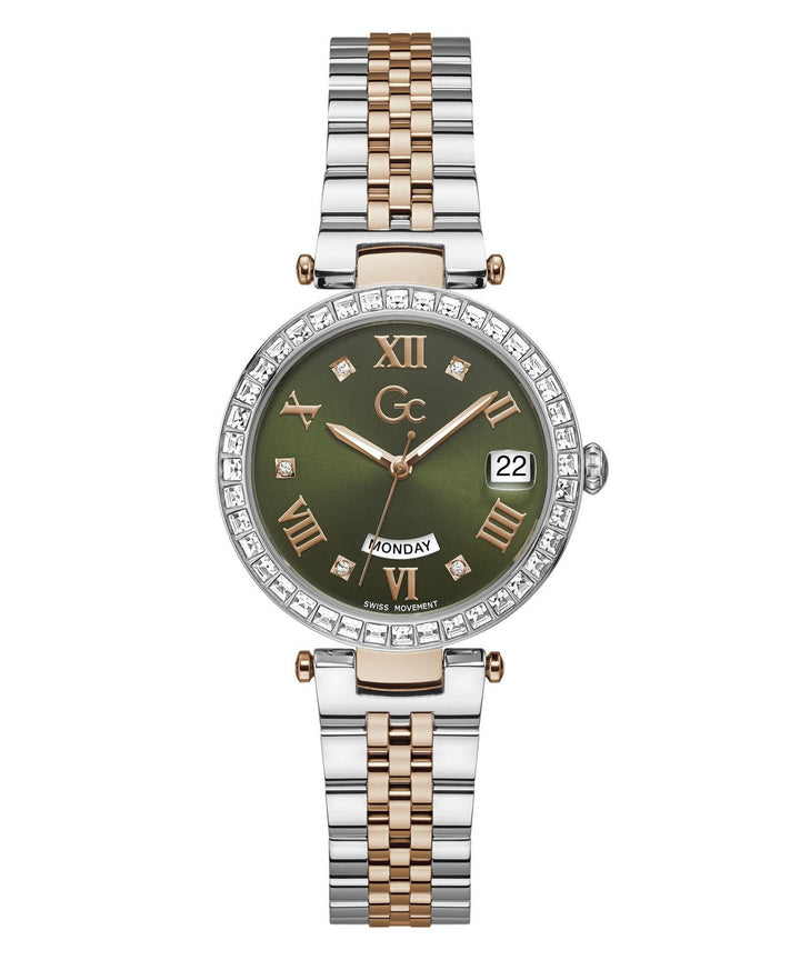 GC Dress Womens Silver & Rose Gold Tone Watch Z01010L9MF