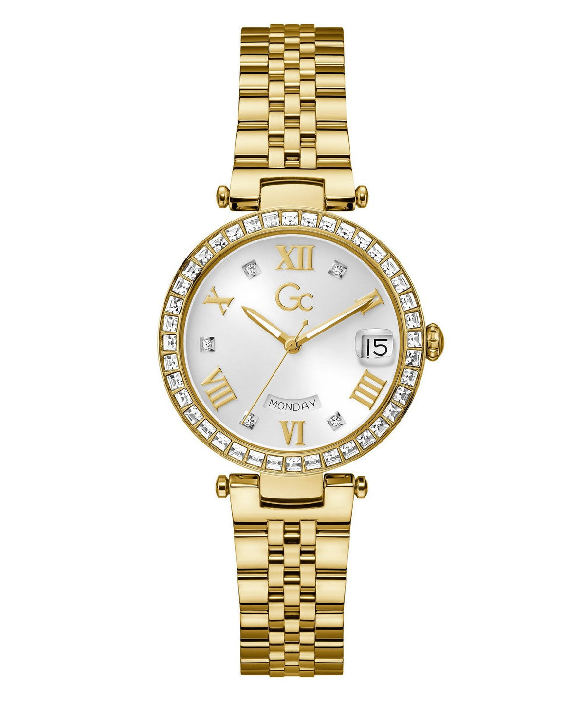 GC Dress Womens Yellow Gold Tone Watch Z01022L6