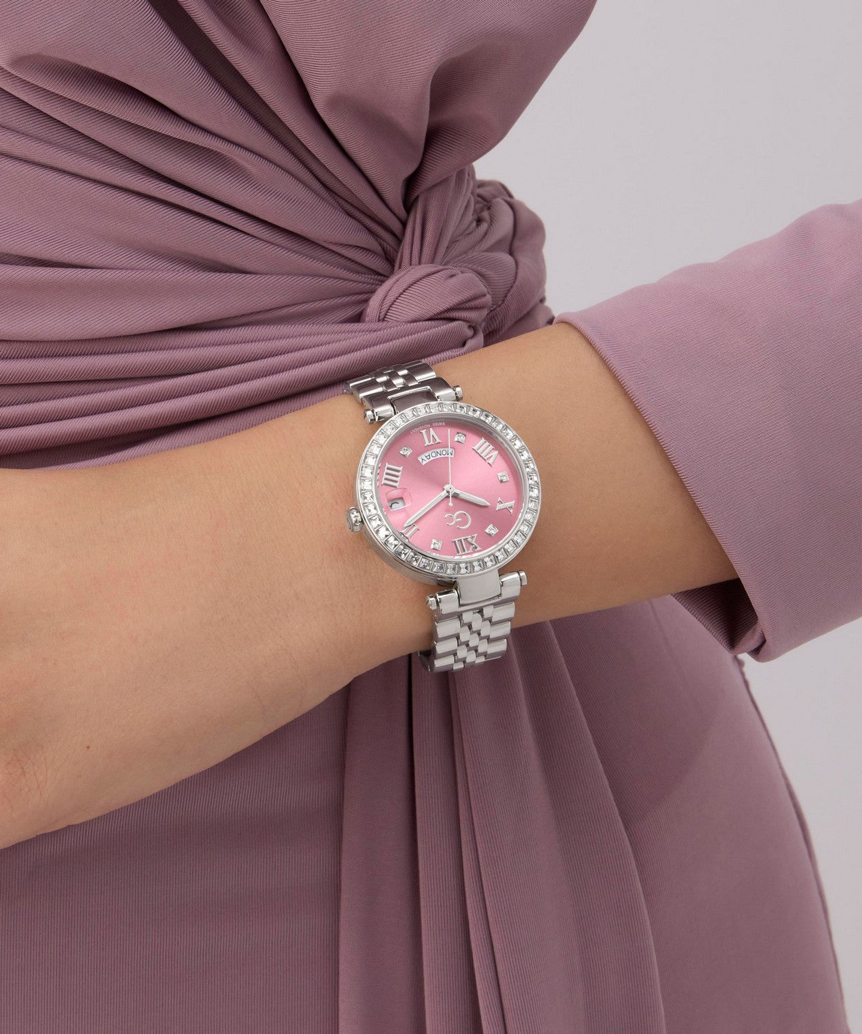 GC Dress Womens Silver Tone Watch Z01024L3