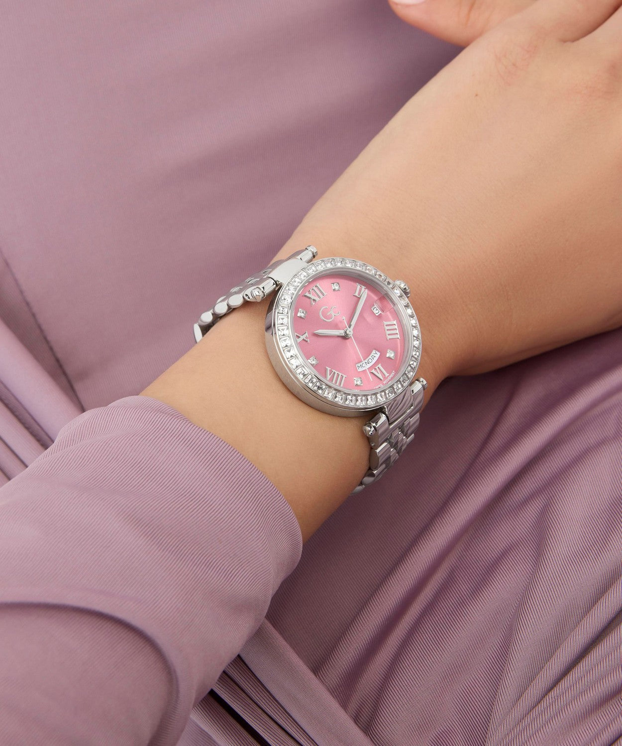 GC Dress Womens Silver Tone Watch Z01024L3