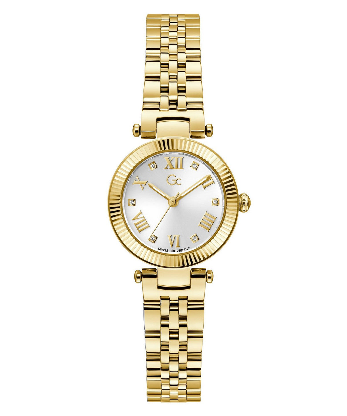 GC Dress Womens Yellow Gold Tone Watch Z02008L1MF