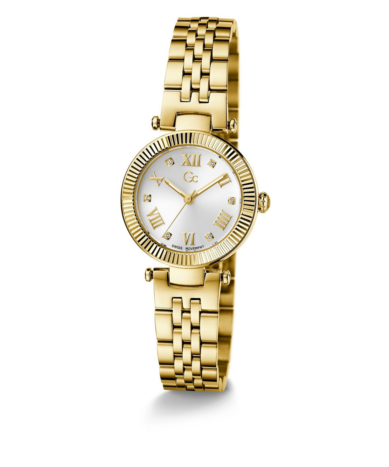 GC Dress Womens Yellow Gold Tone Watch Z02008L1MF