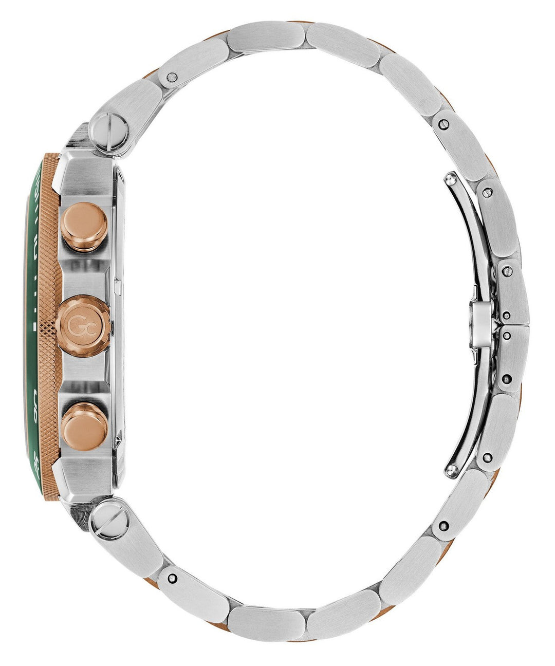 GC Sportchic Mens Silver & Rose Gold Tone Watch Z14009G9MF