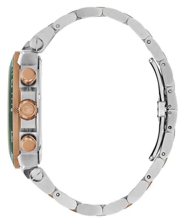 GC Sportchic Mens Silver & Rose Gold Tone Watch Z14009G9MF